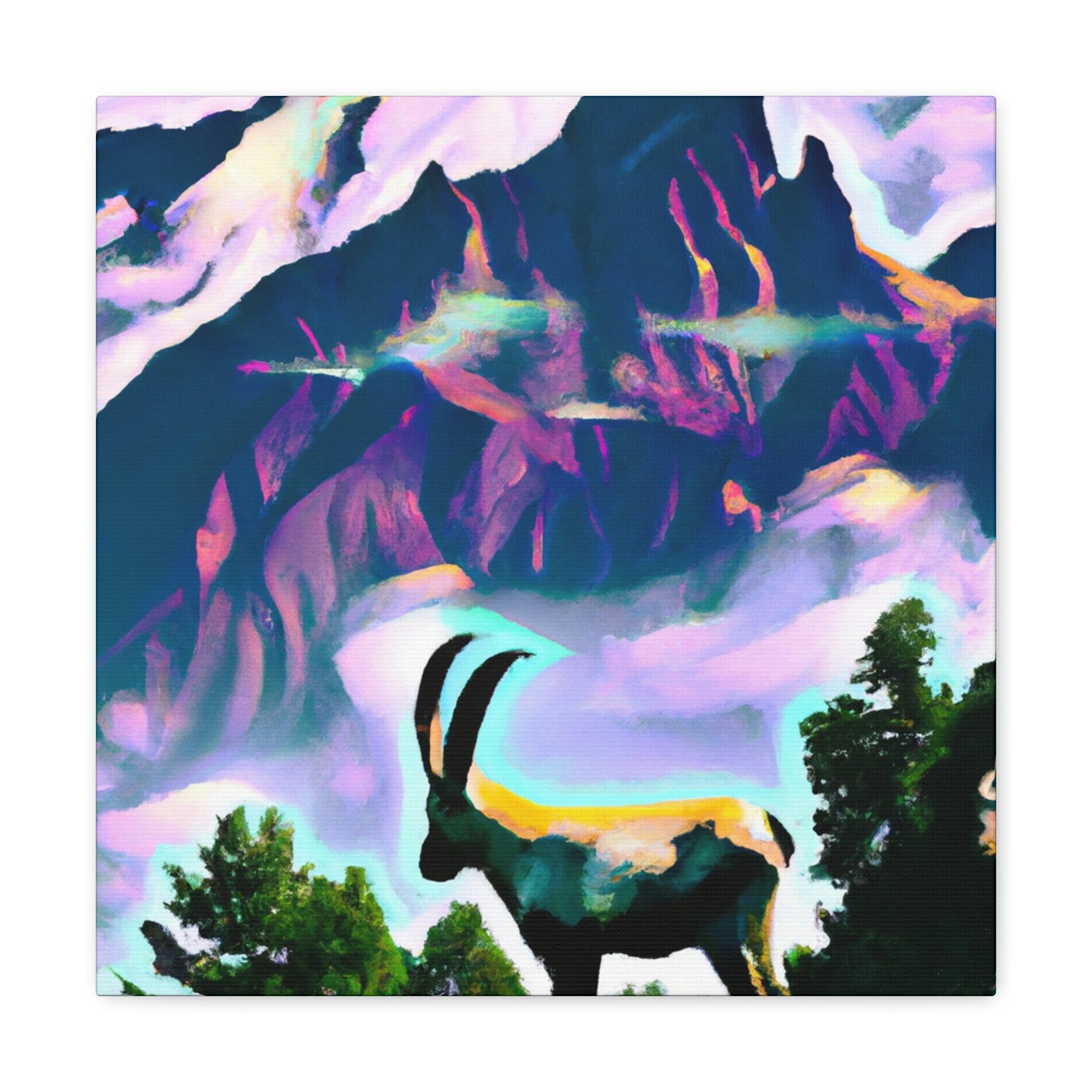 "Chamois in Art Deco" - Canvas