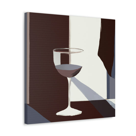 "Vintage Wine Glass Glows" - Canvas