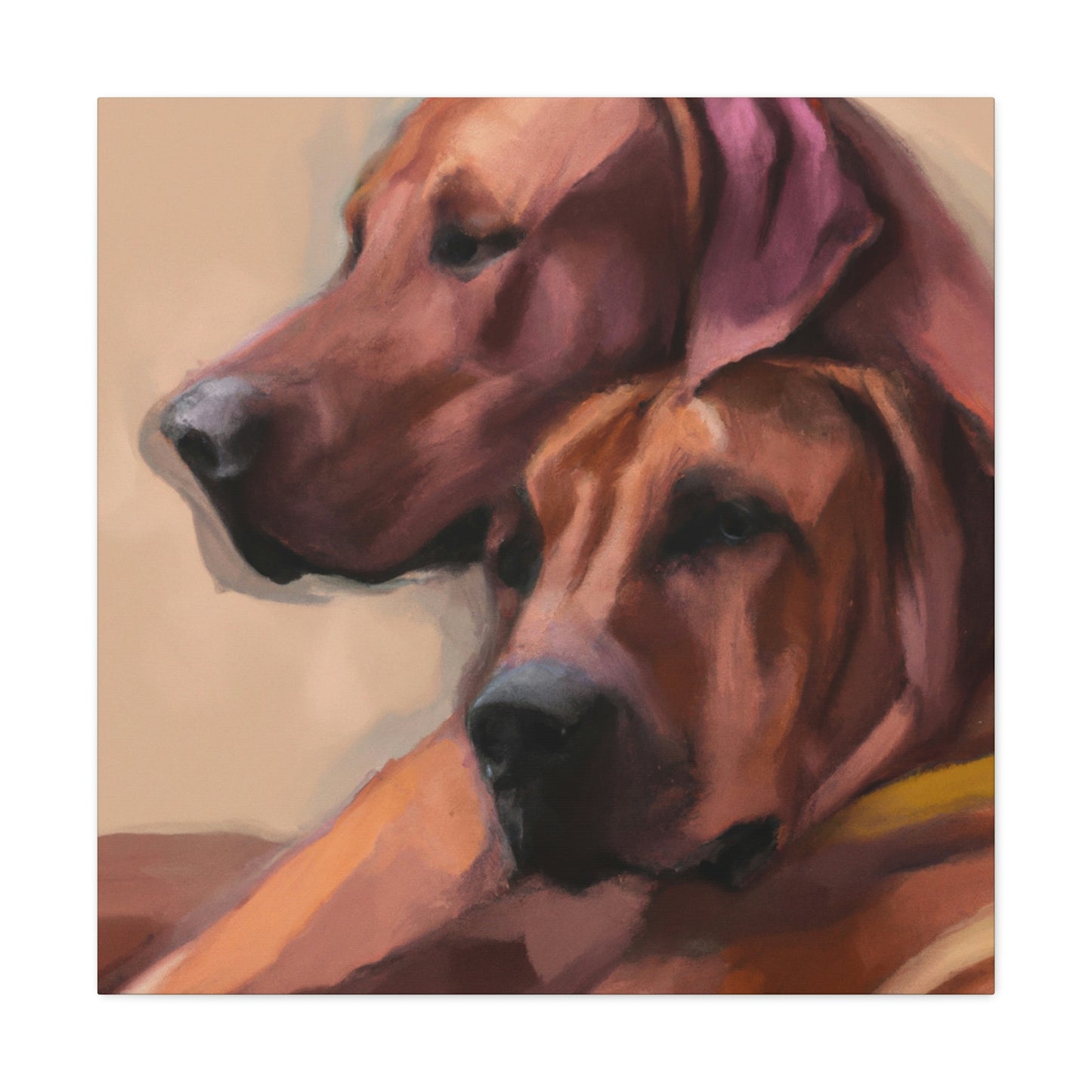 "Radiant Ridgeback Reflection" - Canvas