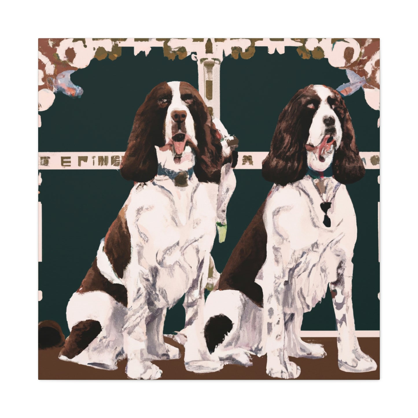 "Sprightly Springers Sparkle" - Canvas