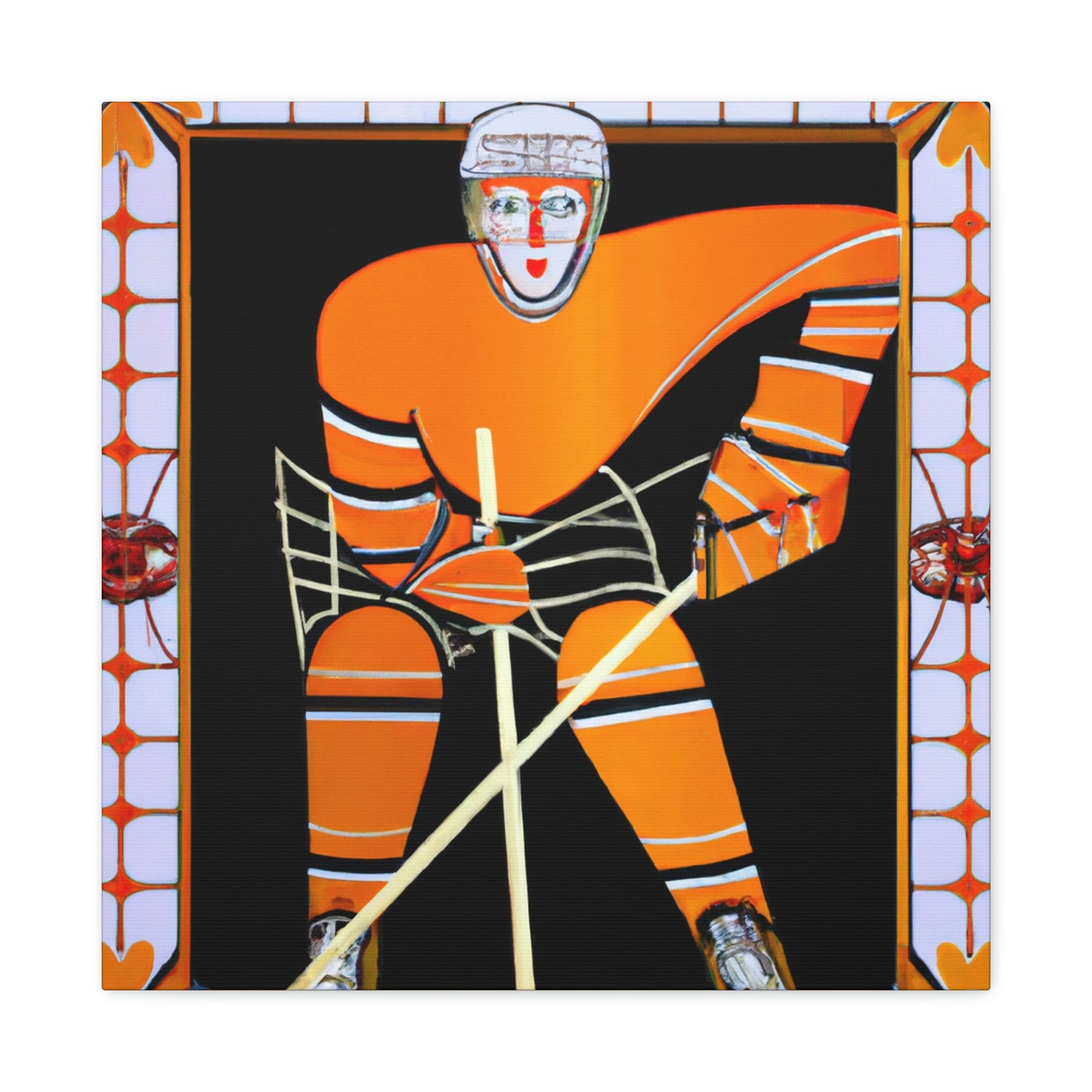 "Ice on Fire Hockey" - Canvas