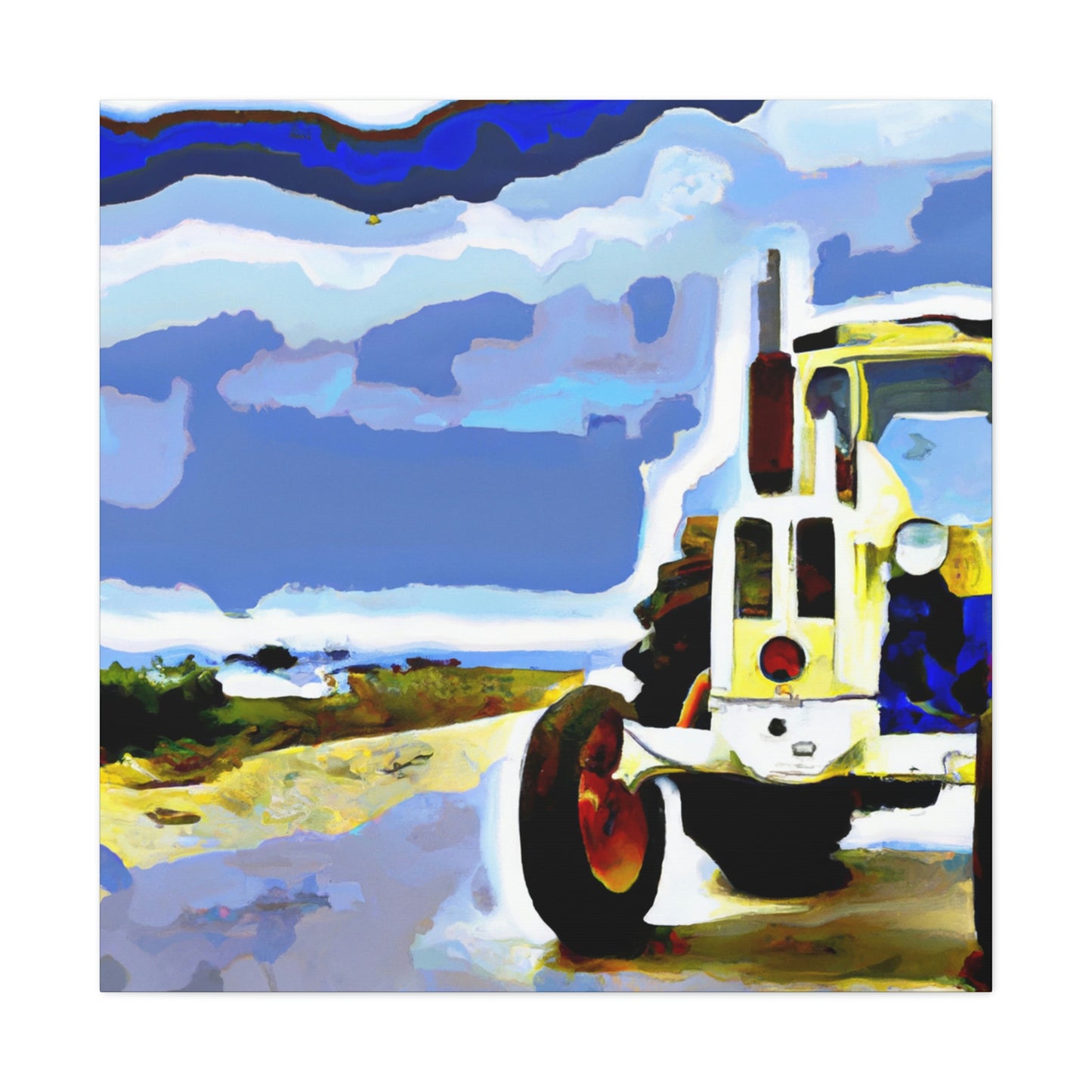 Tractor in Twilight Glow - Canvas