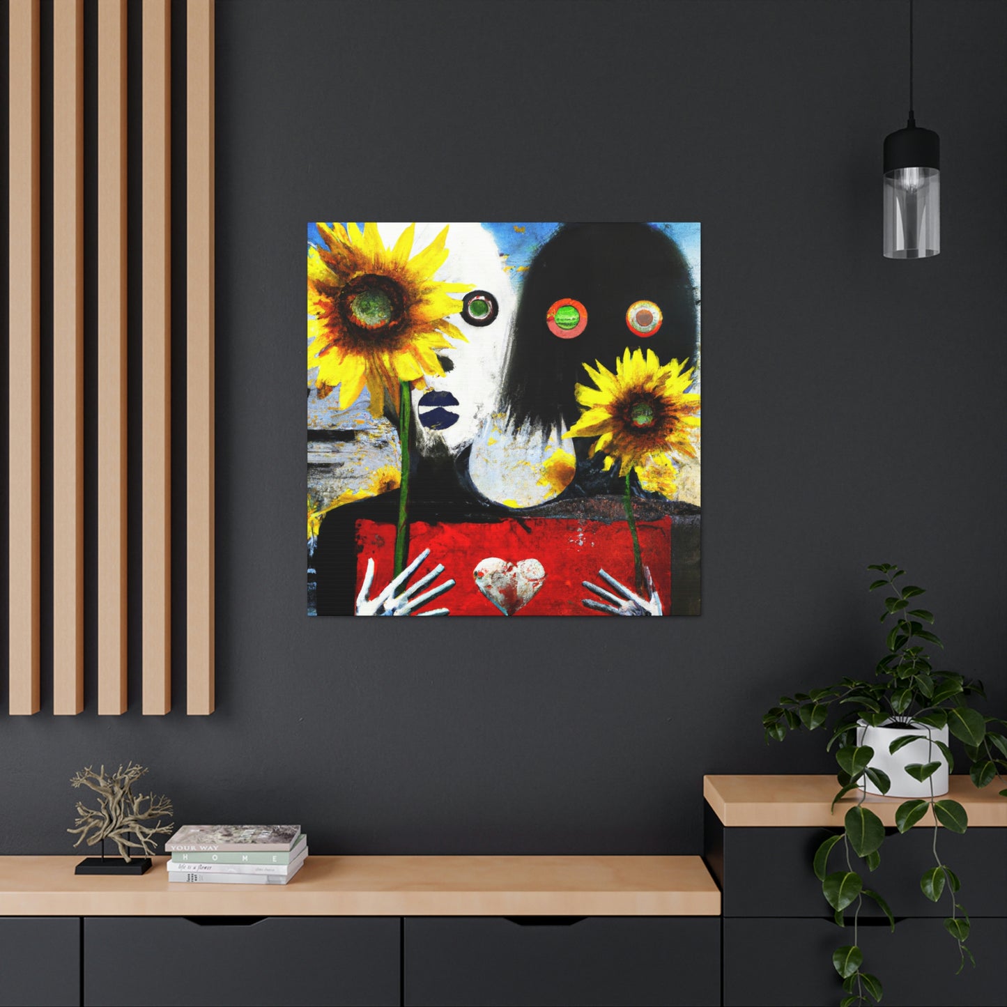 "Love and Sunflowers Bloom" - Canvas