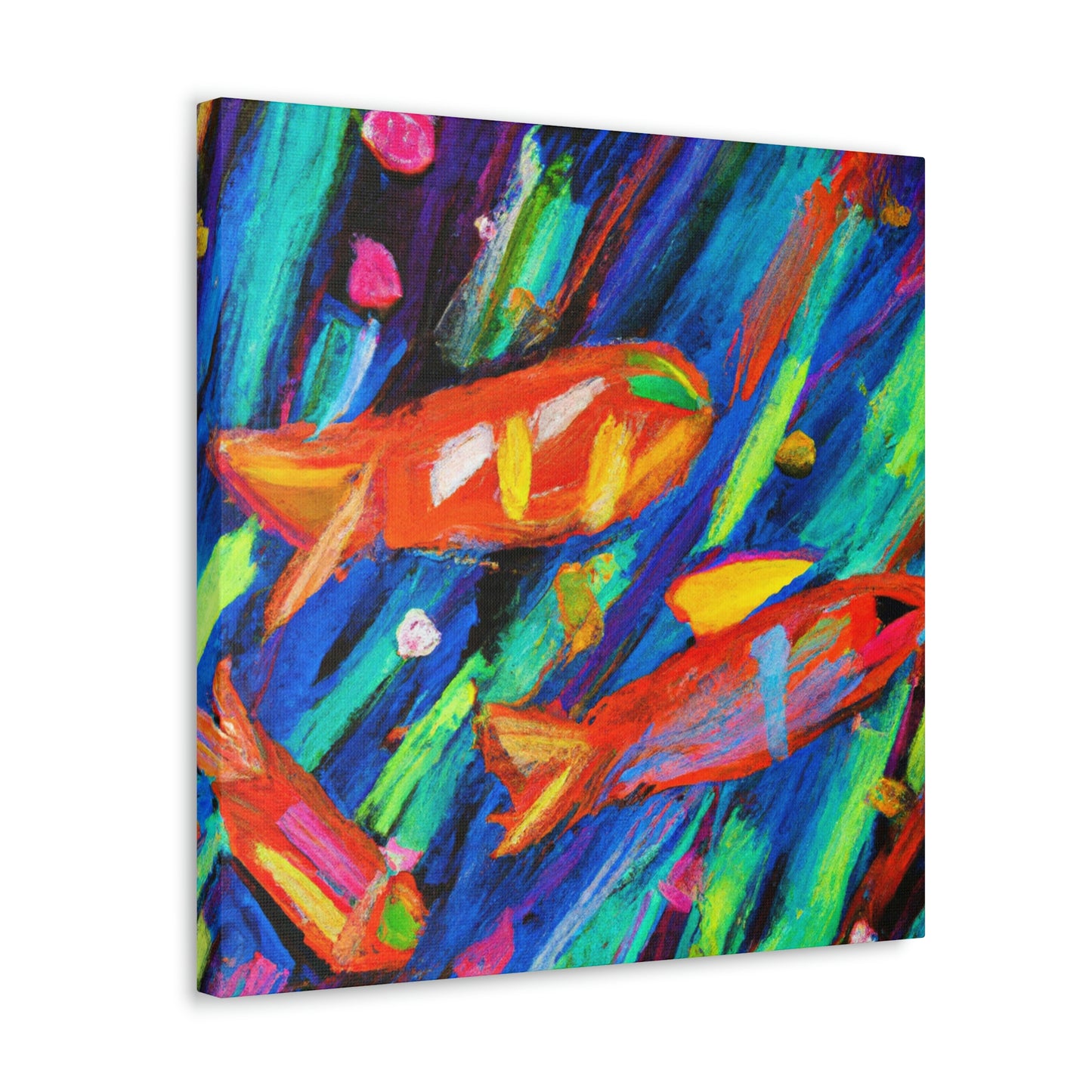 "Neon Tetra Glowing Bright" - Canvas