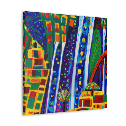 "Falling Water Elegance" - Canvas