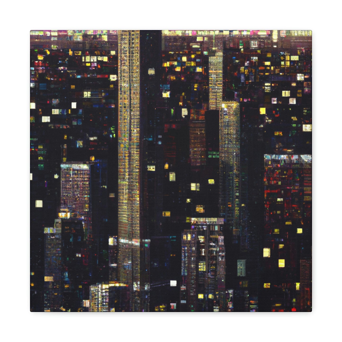 Art Deco Pointillism - Canvas