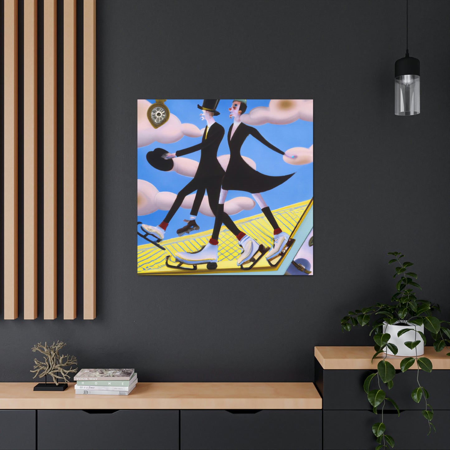 "Skating in the Jazz Age" - Canvas