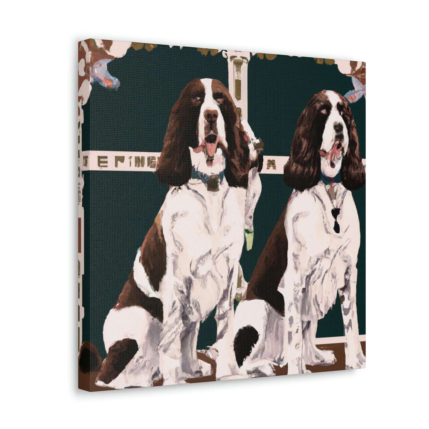 "Sprightly Springers Sparkle" - Canvas