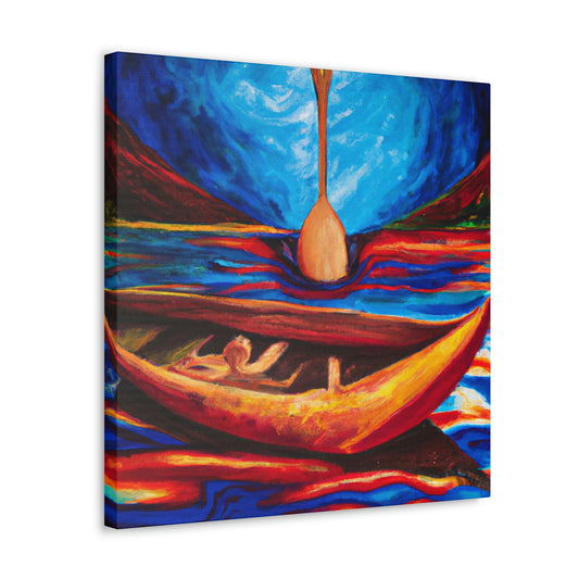 "Ethereal Canoe Voyage" - Canvas