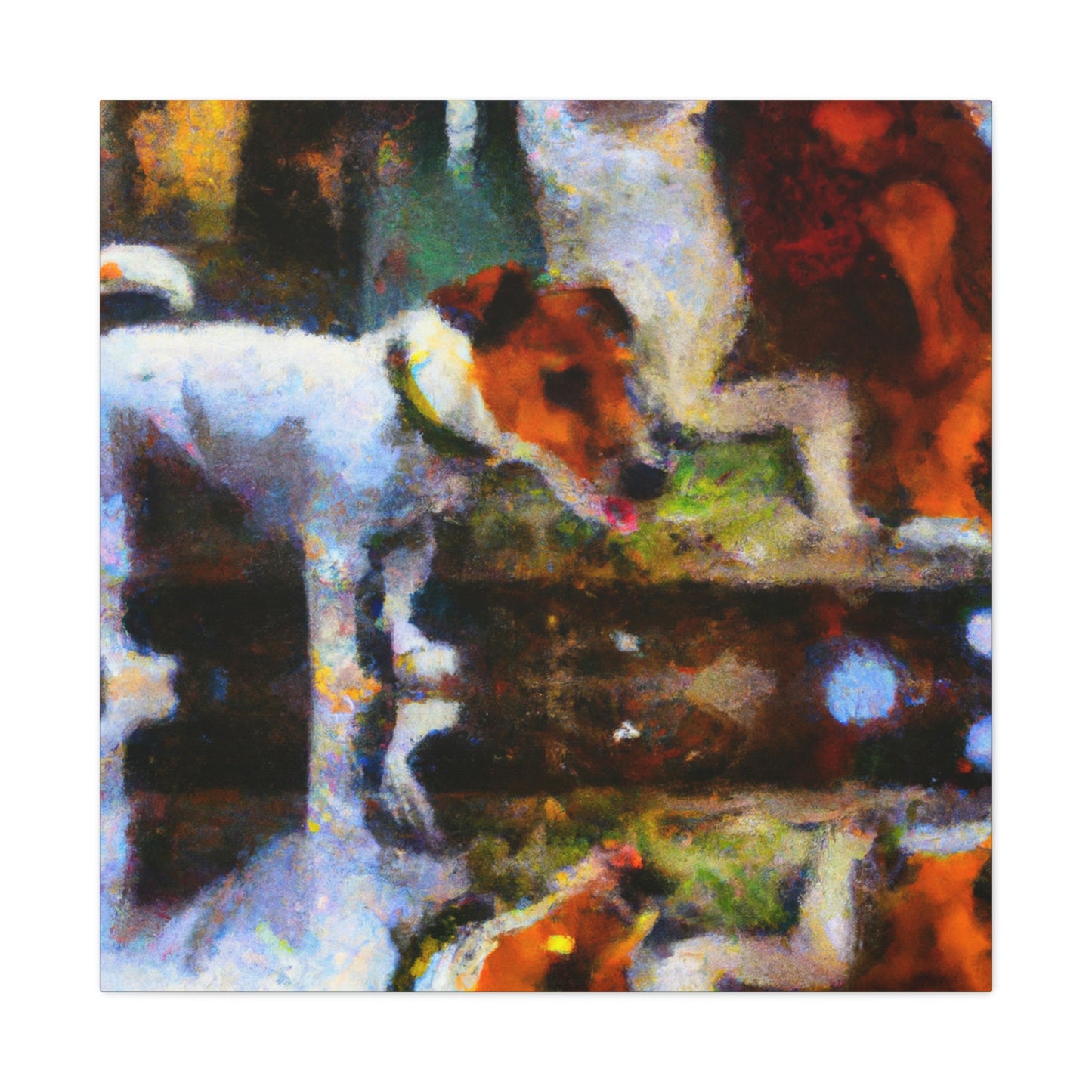 "Jack Russell's Joyful Joyride" - Canvas