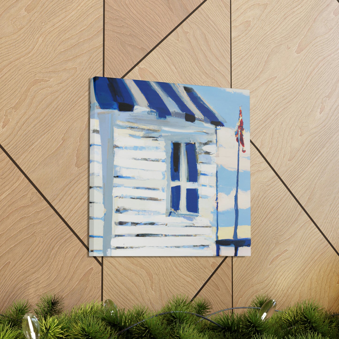 "Beach Hut Expressionism" - Canvas