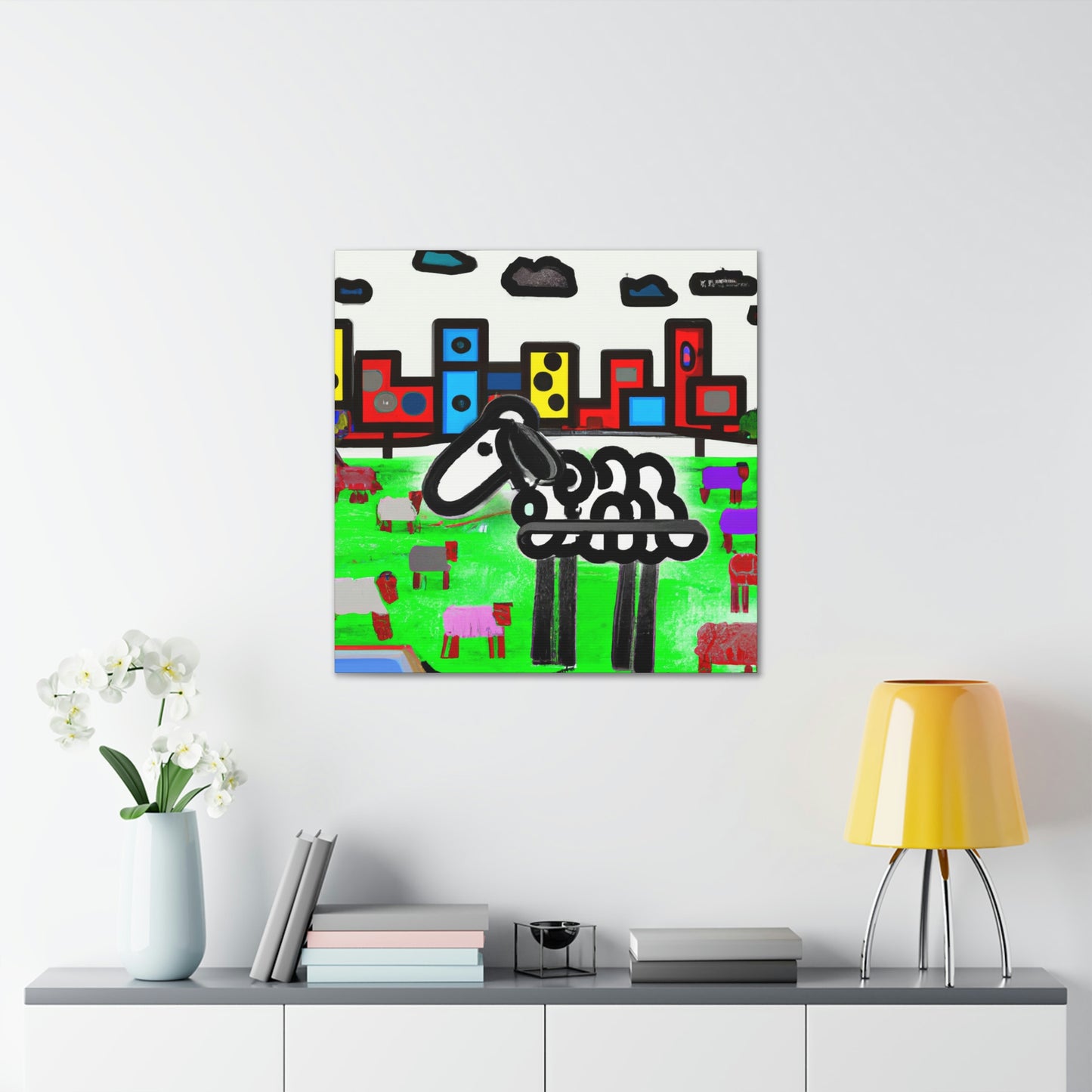 Sheep in Dreamscape - Canvas