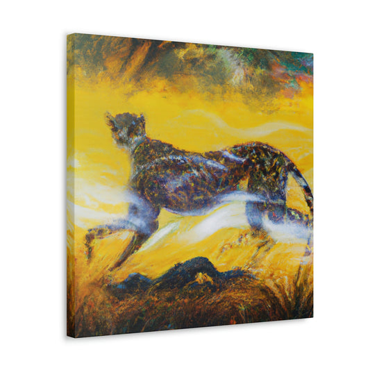 "Cheetah in Art Deco" - Canvas