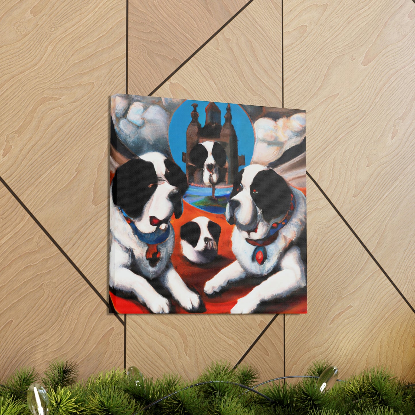 "Saint Bernard's Art Deco" - Canvas