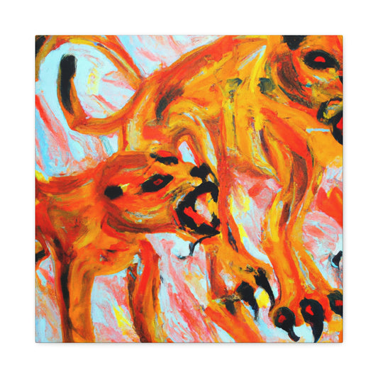 "Moonlit Cougar Mystique" - Canvas