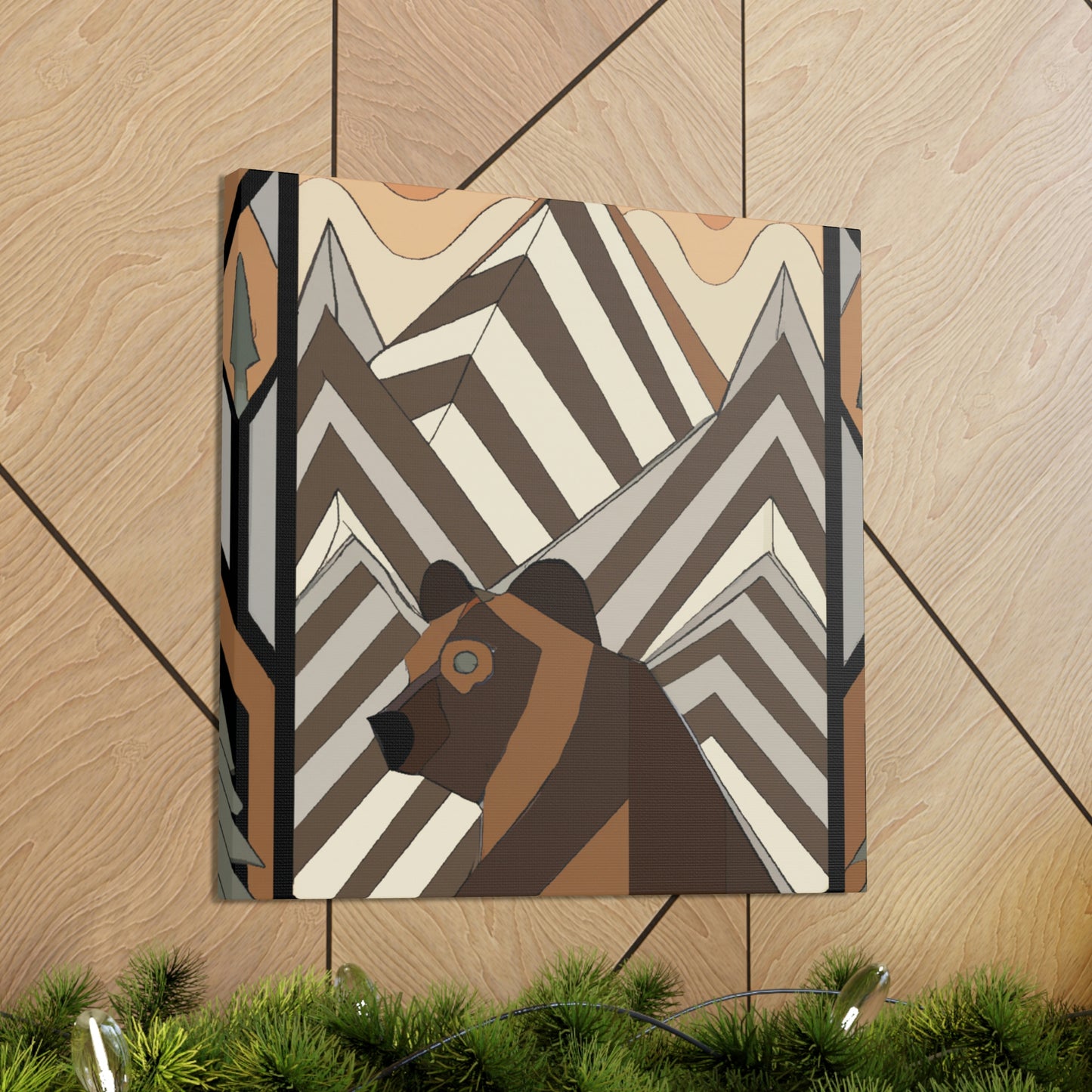 "Dancing Bear: Deco". - Canvas