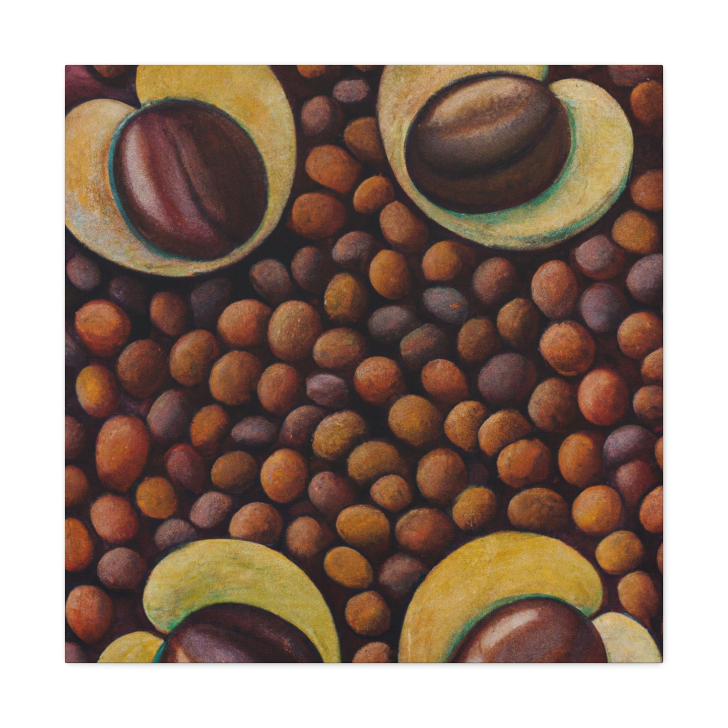 "Coffee Bean Harvesting" - Canvas