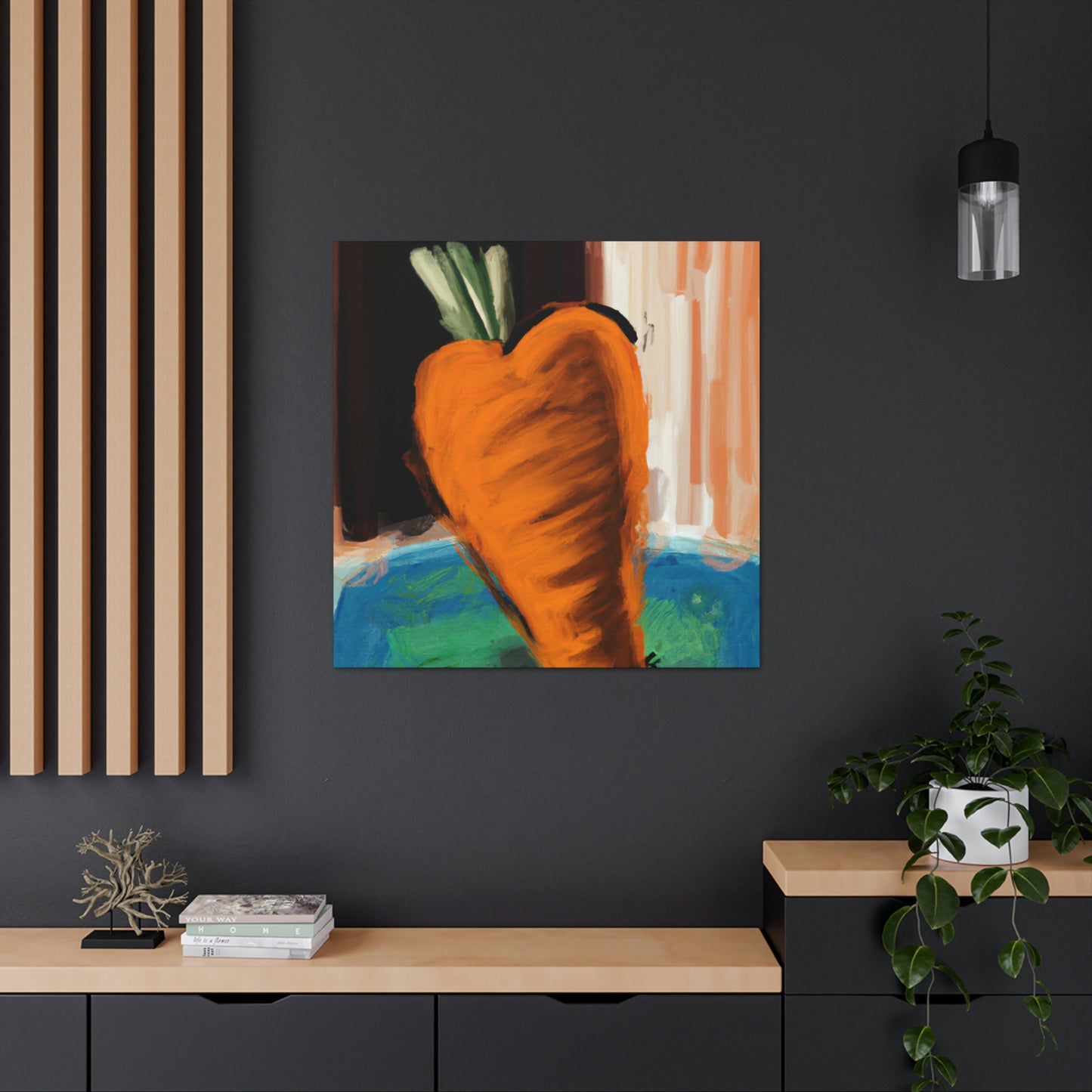 Carrot's Expressionist Glow - Canvas