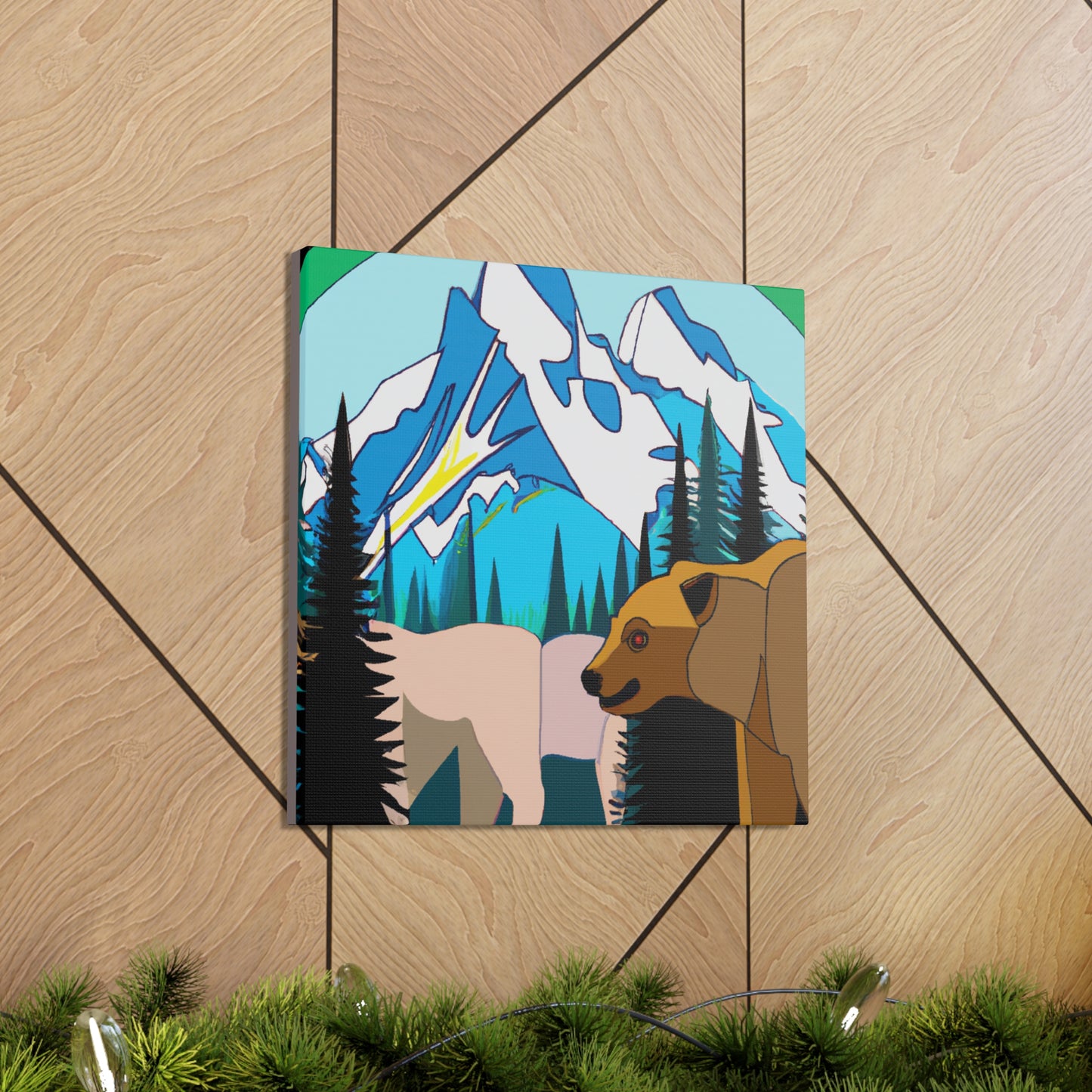 "Bear's Glittering Glamour" - Canvas