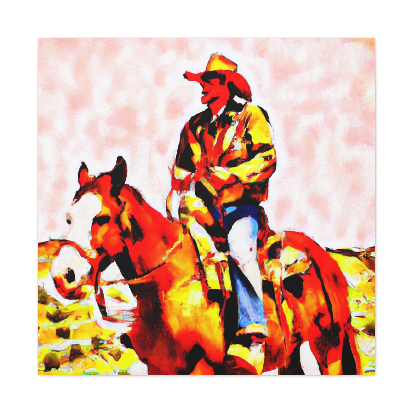 Pony Express Triumphant. - Canvas