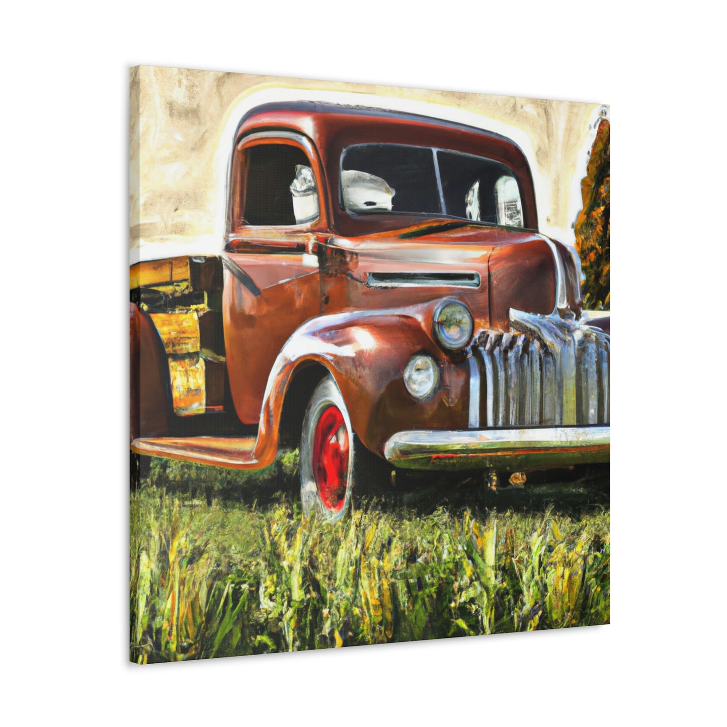 "Aged Pickup Truckard". - Canvas