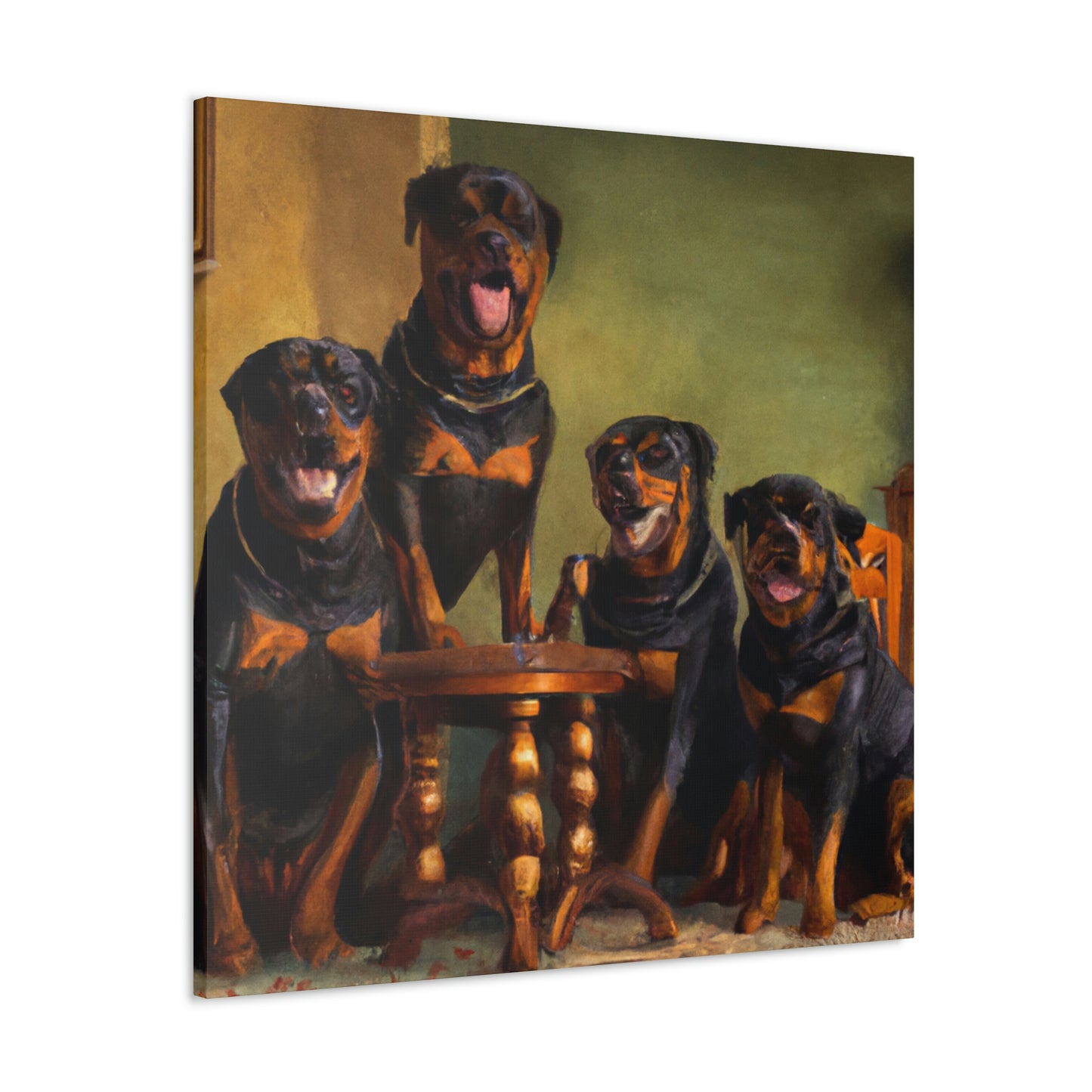 A Rottweiler's Regard - Canvas