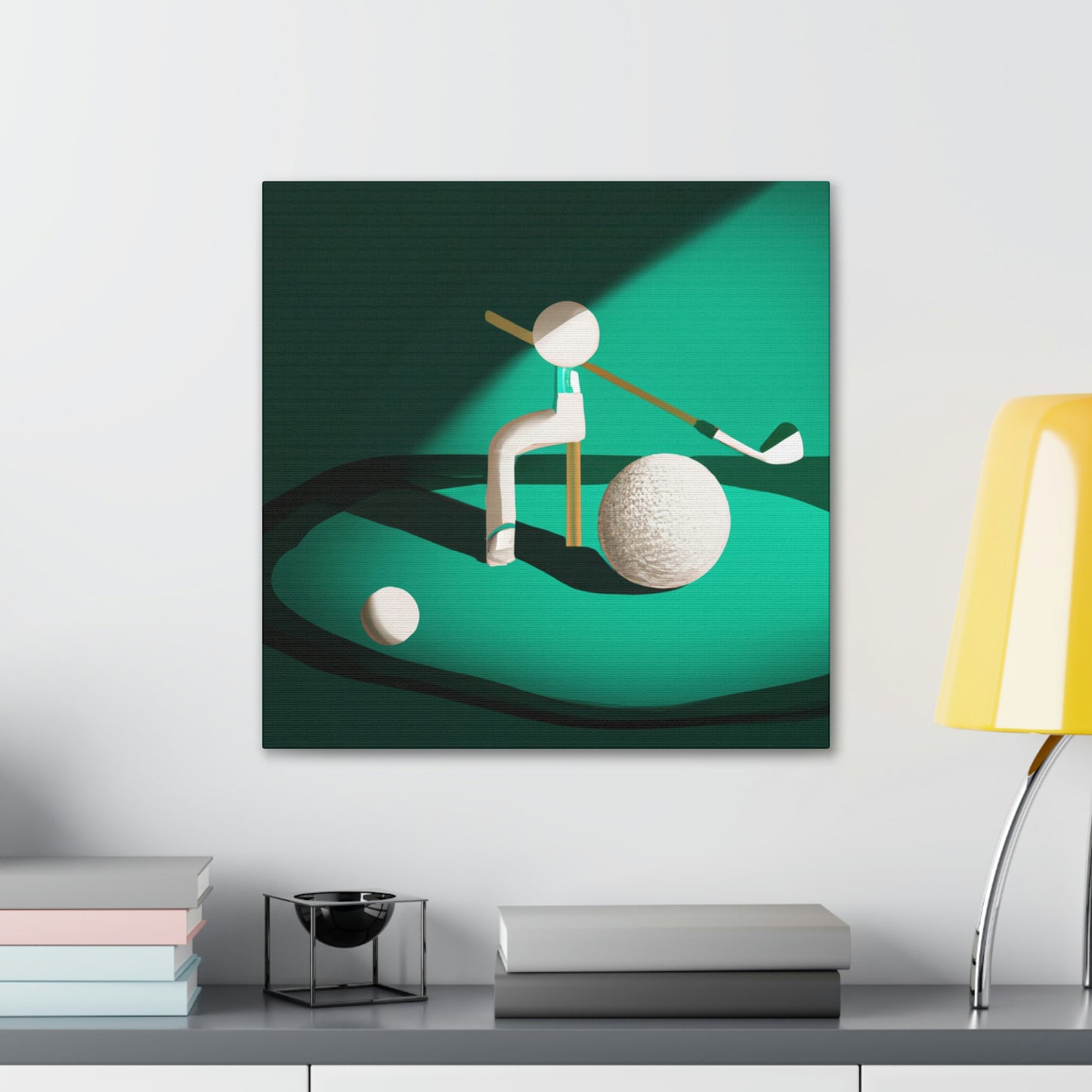 Golfing In Minimalism - Canvas