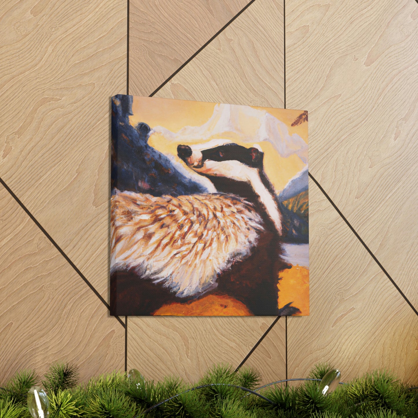 Badger in Deco Style - Canvas