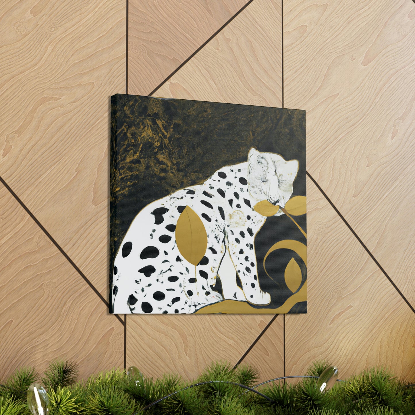 "Clouded Leopard Glistens" - Canvas