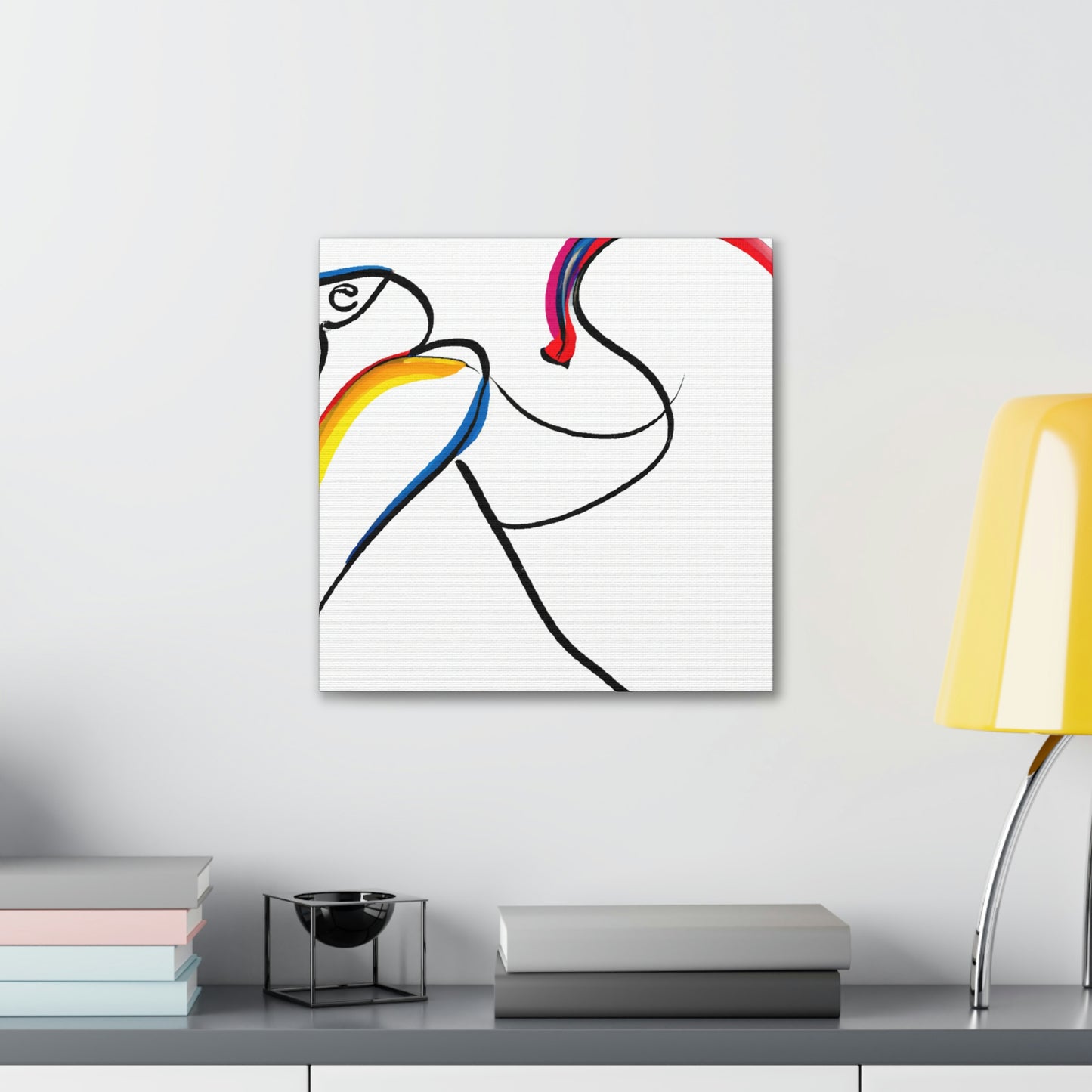 "Macaws in Minimalism" - Canvas