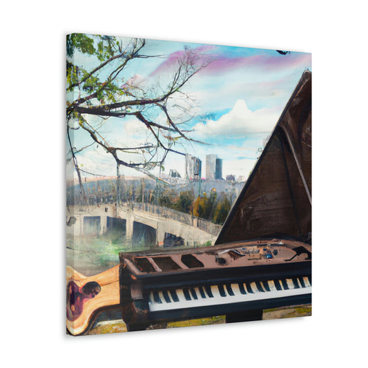 Piano in Moonlight Dream - Canvas