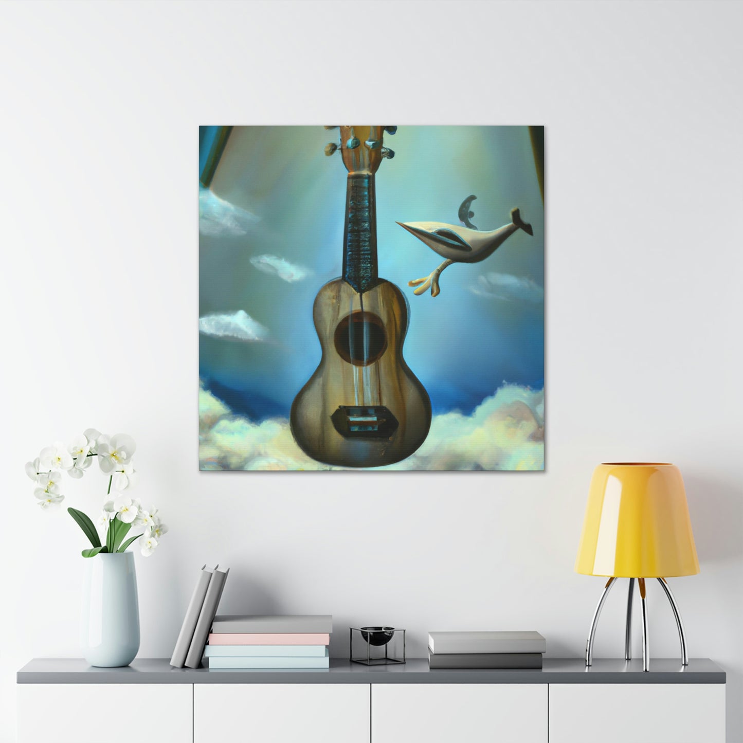 Ukelele Under Moonlight - Canvas