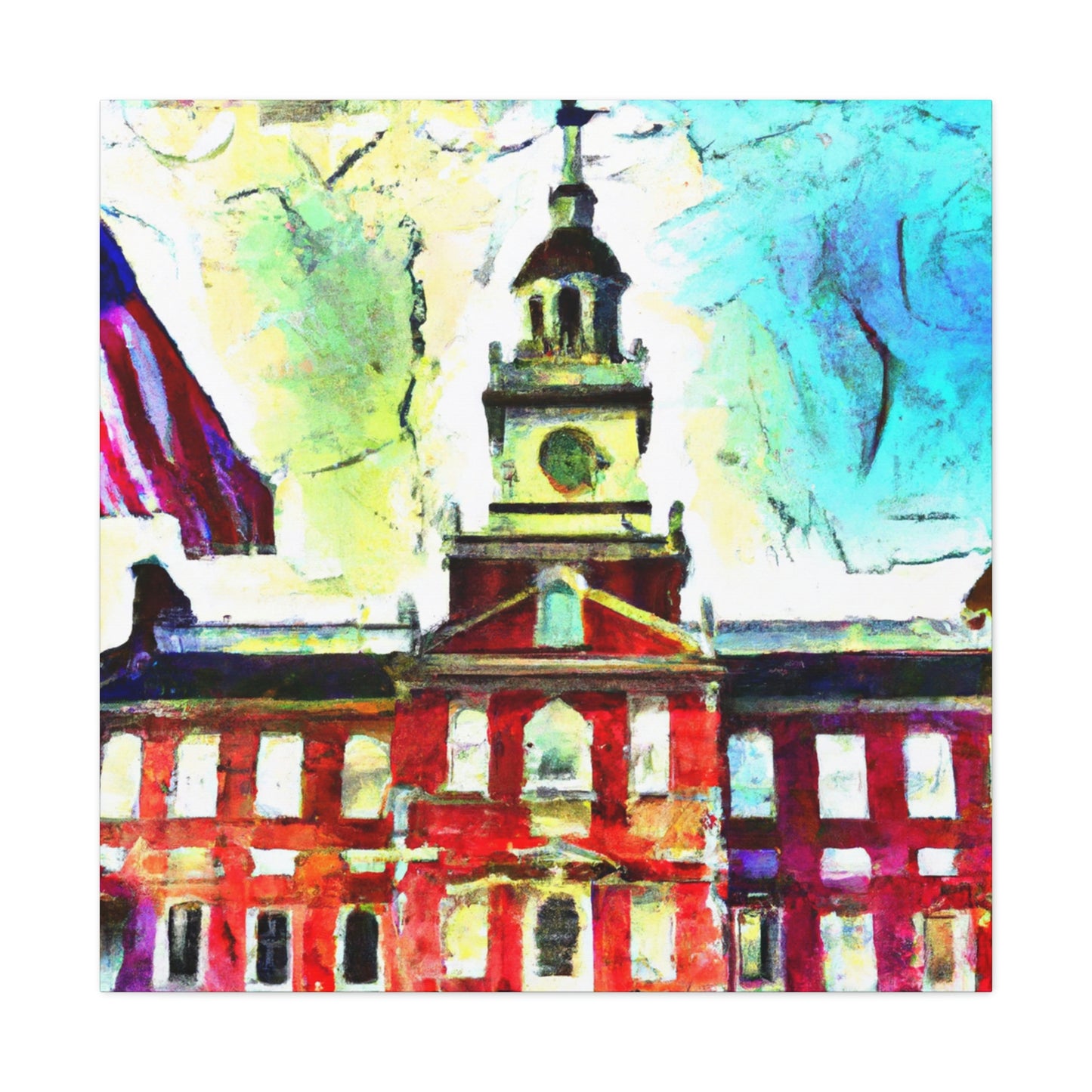 Independence Hall Reflected - Canvas