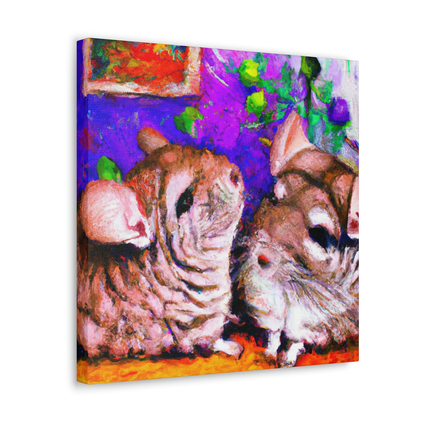 Chinchillas in Impressionism - Canvas