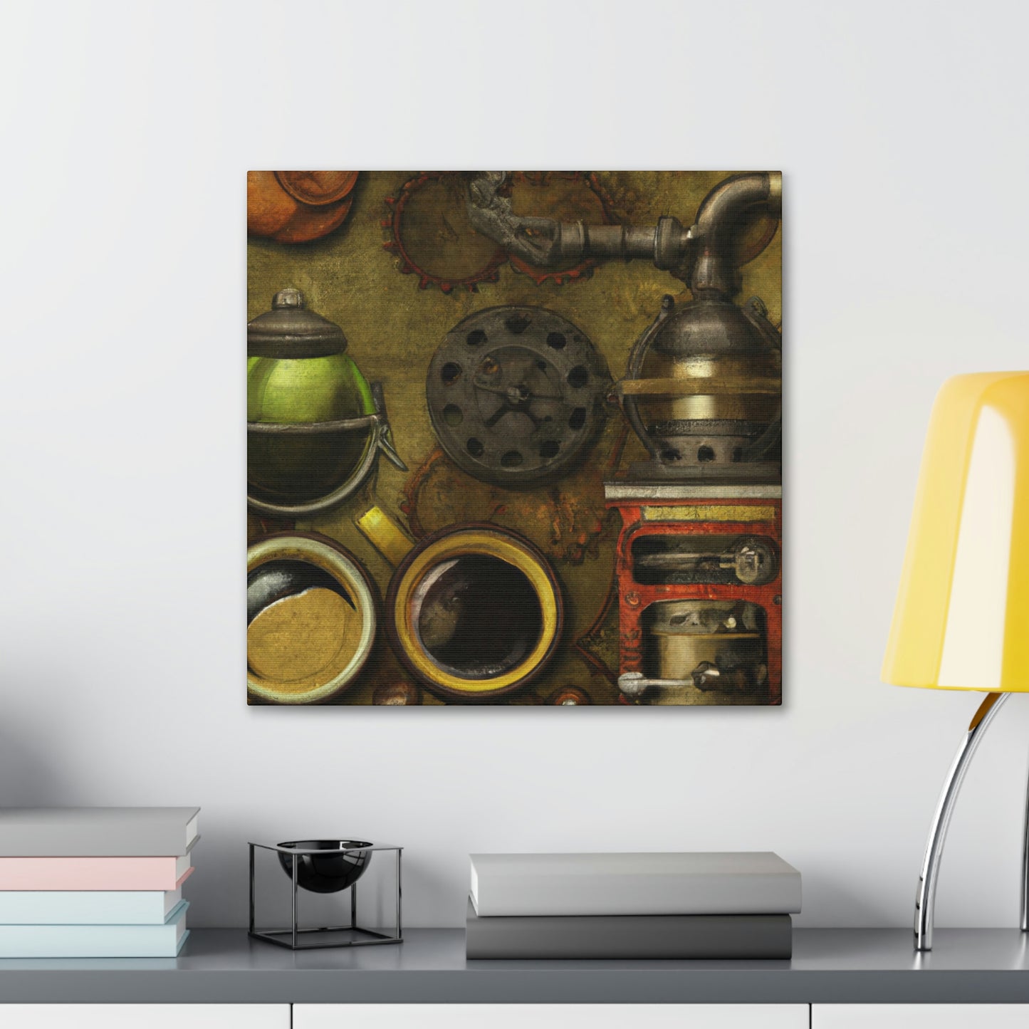 "Brewing delight, Steam-Coffee" - Canvas