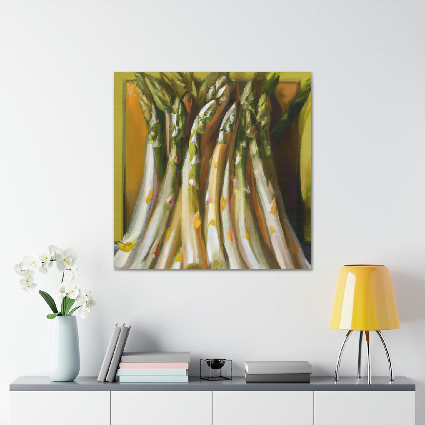 "Asparagus: Living Still Life" - Canvas