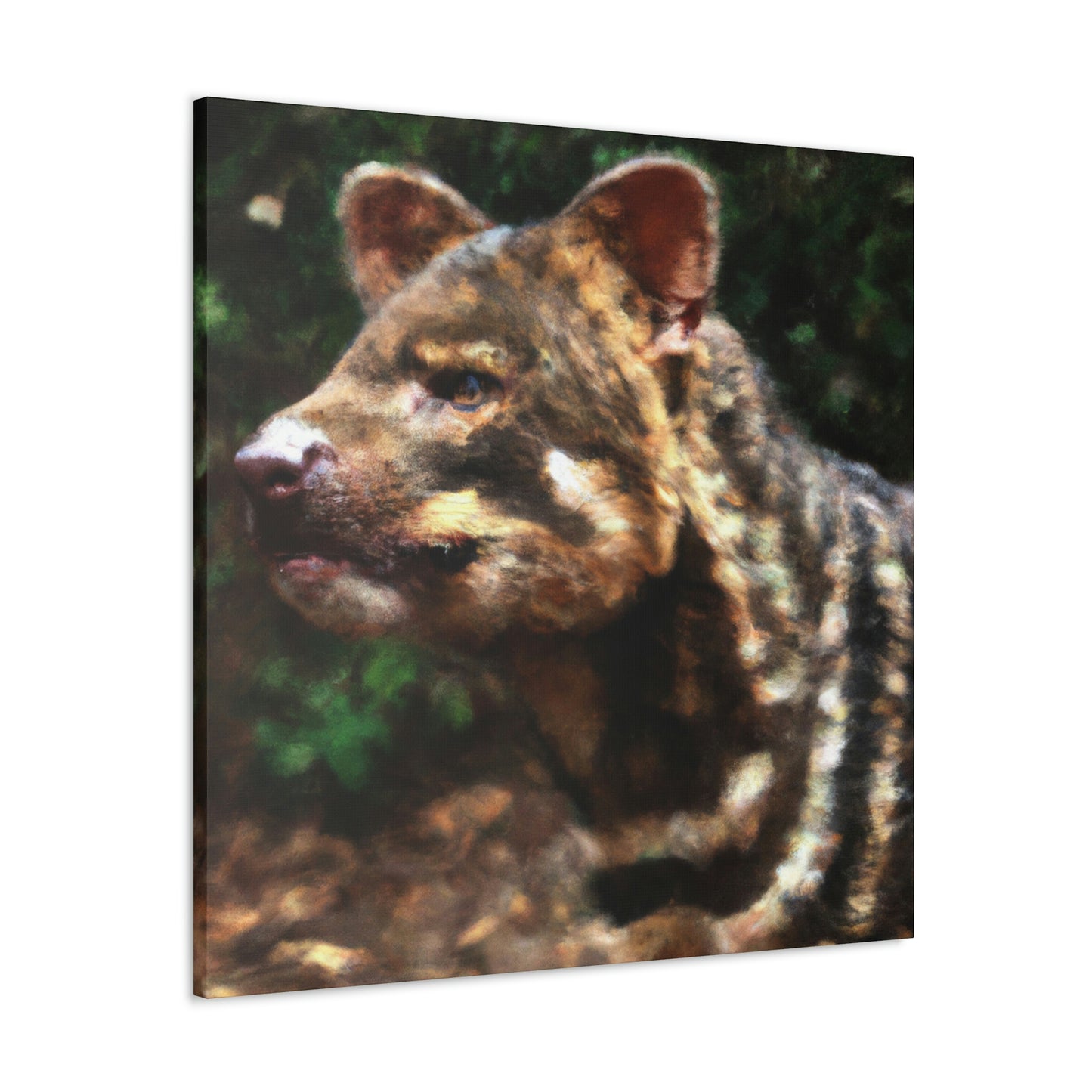 Tasmanian Tiger Pointillism - Canvas