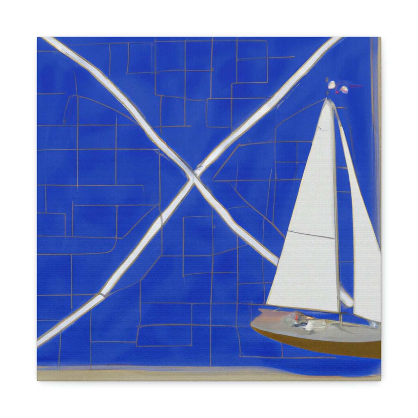 Nautical Minimalism Chart - Canvas