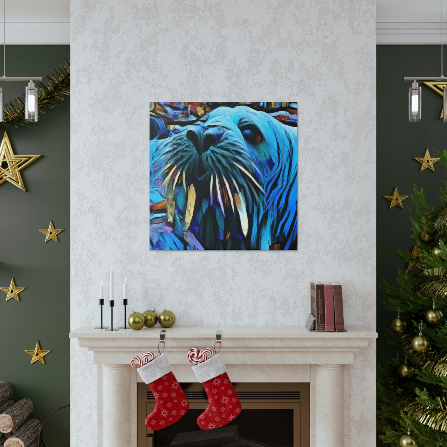 Walrus on a Wave - Canvas