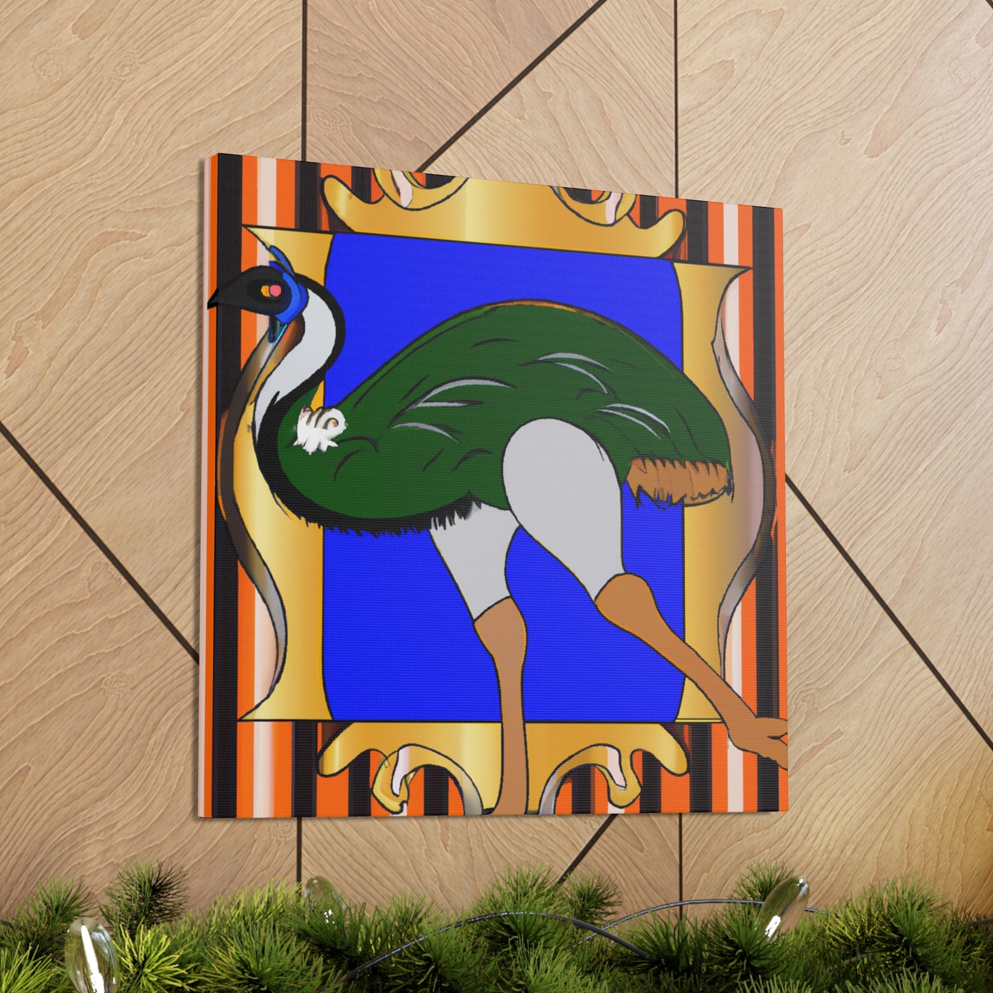 "Emu Grandeur in Deco" - Canvas