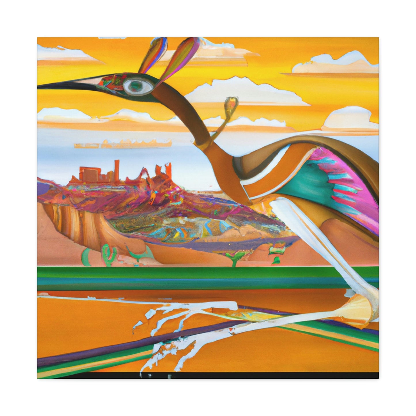 Roadrunner Art Deco - Canvas