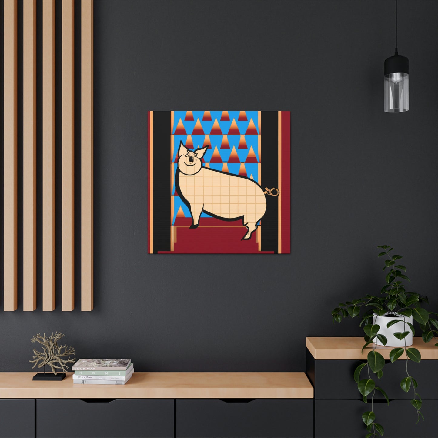 "Pig of Pleasure's Glow" - Canvas