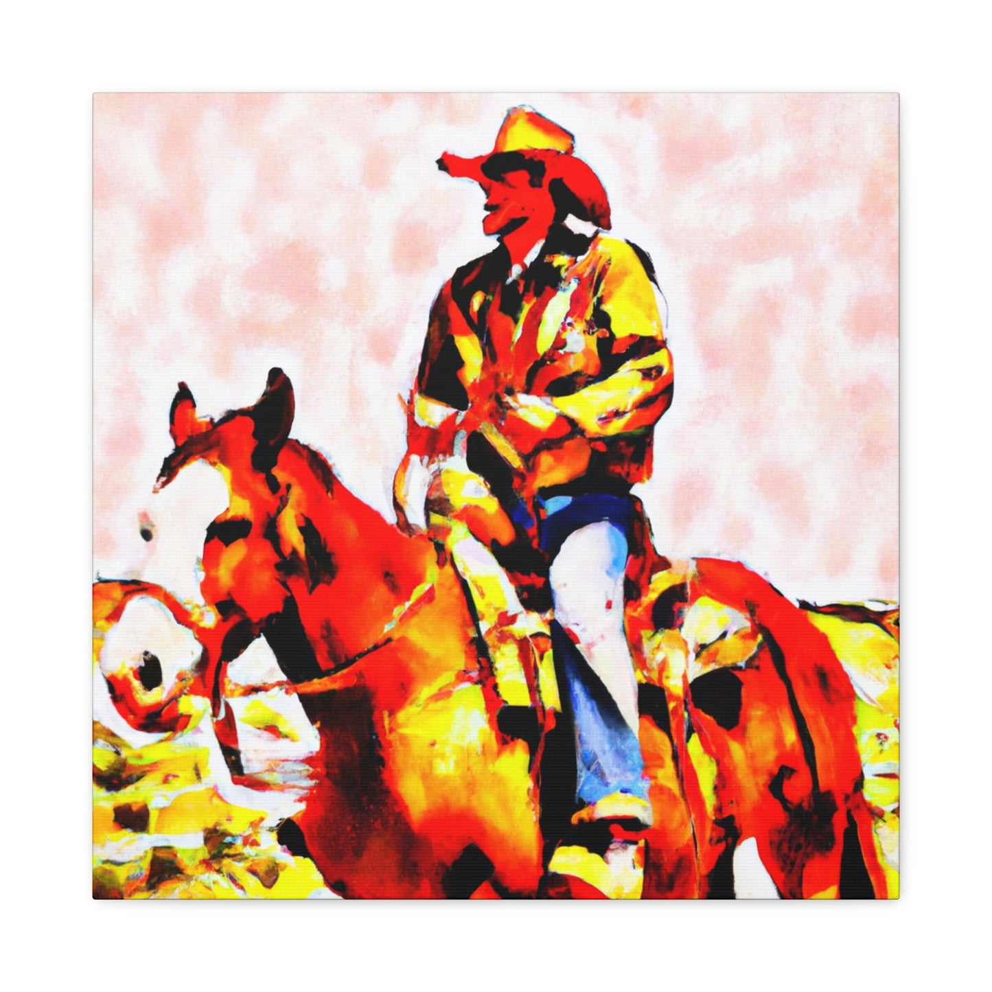 Pony Express Triumphant. - Canvas