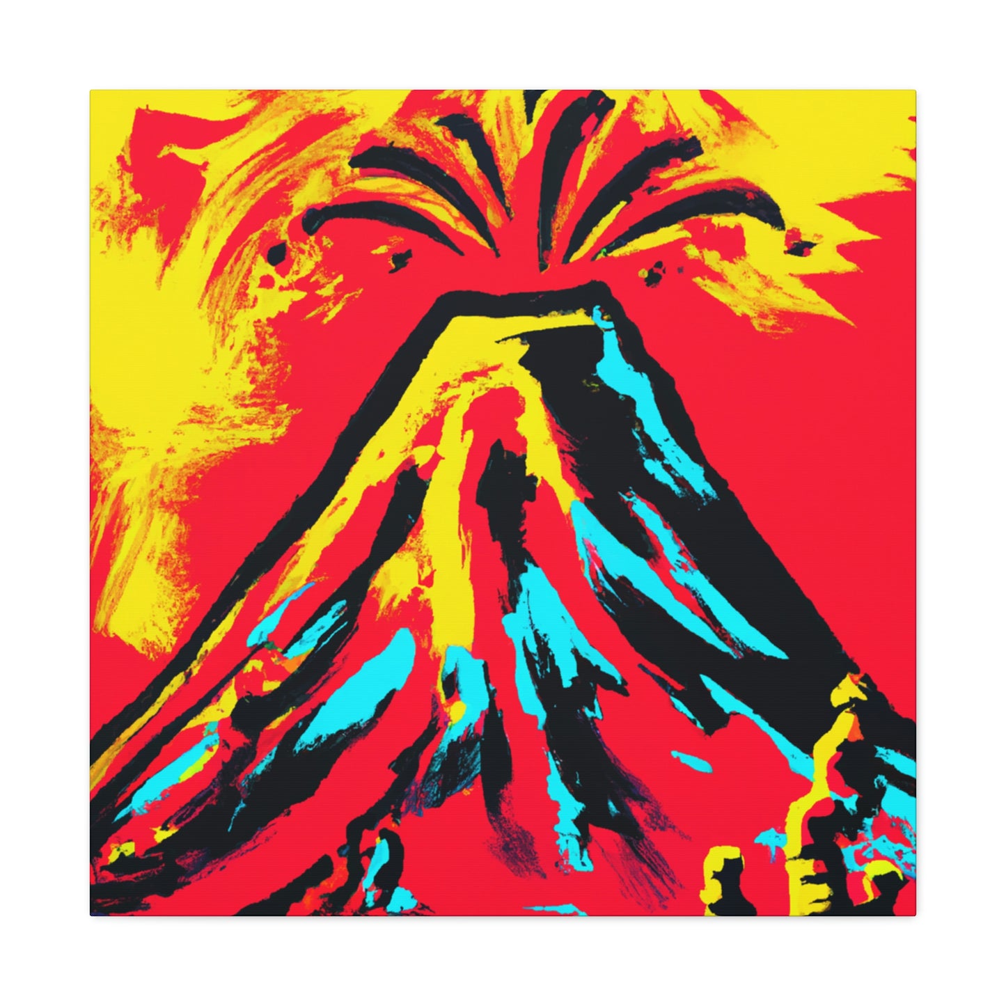 Volcano's Explosive Fury - Canvas