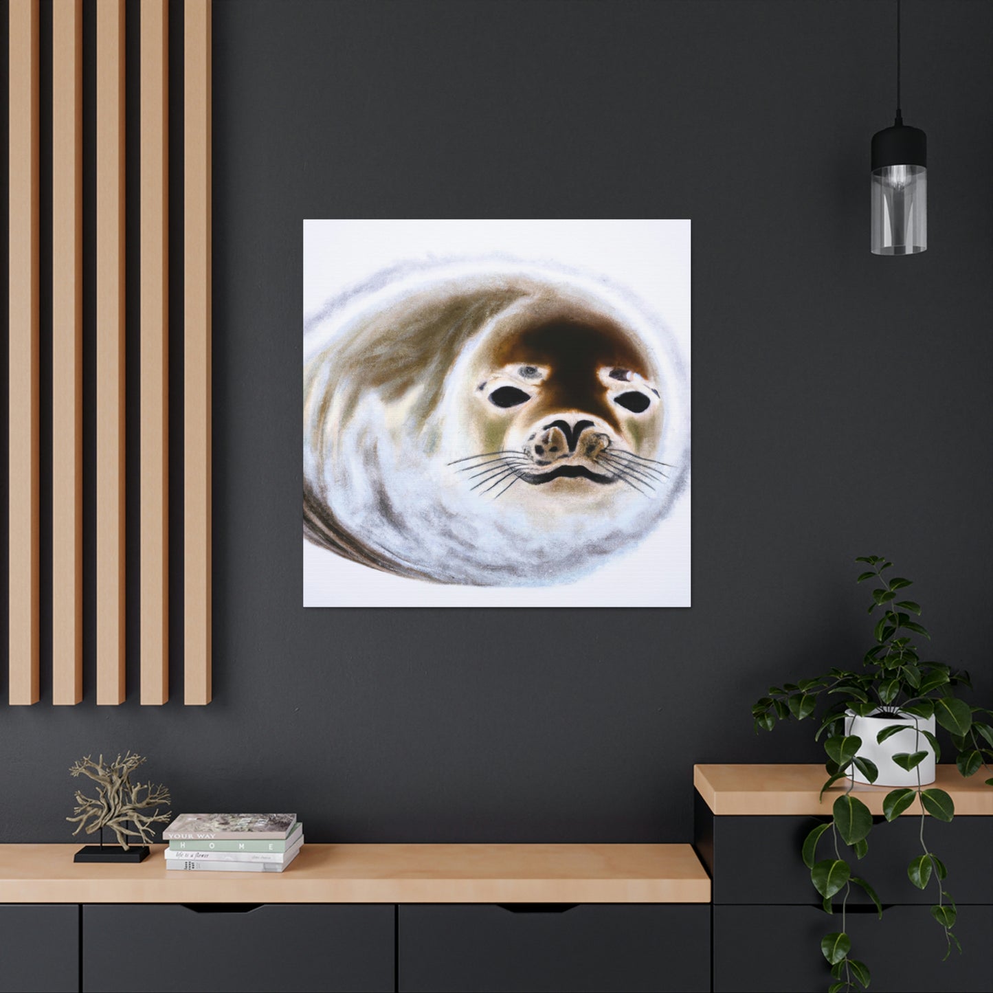 Harp Seal Slumbering - Canvas