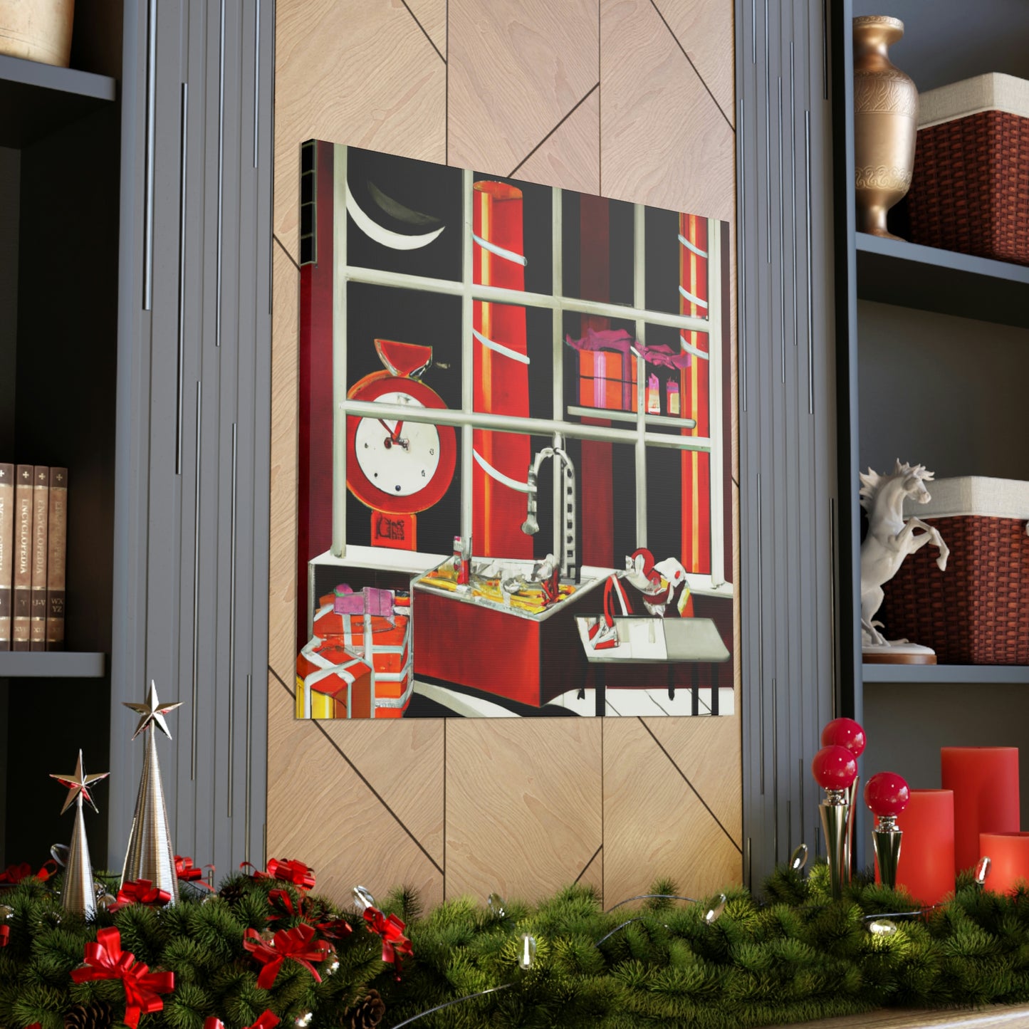 Santa's Workshop Reimagined - Canvas