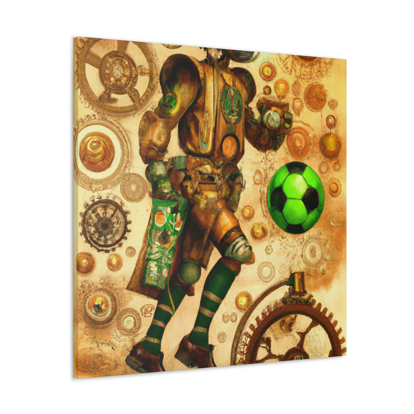 Soccer in Steampunk Age - Canvas