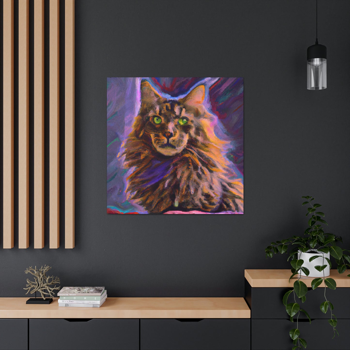 Fur of Maine Coon - Canvas