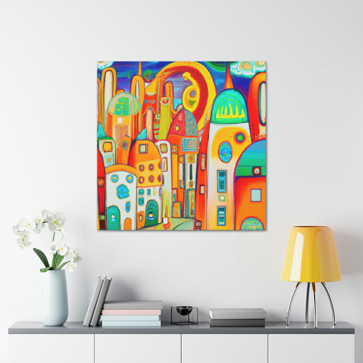 "Modern Nouveau Sunrise" - Canvas