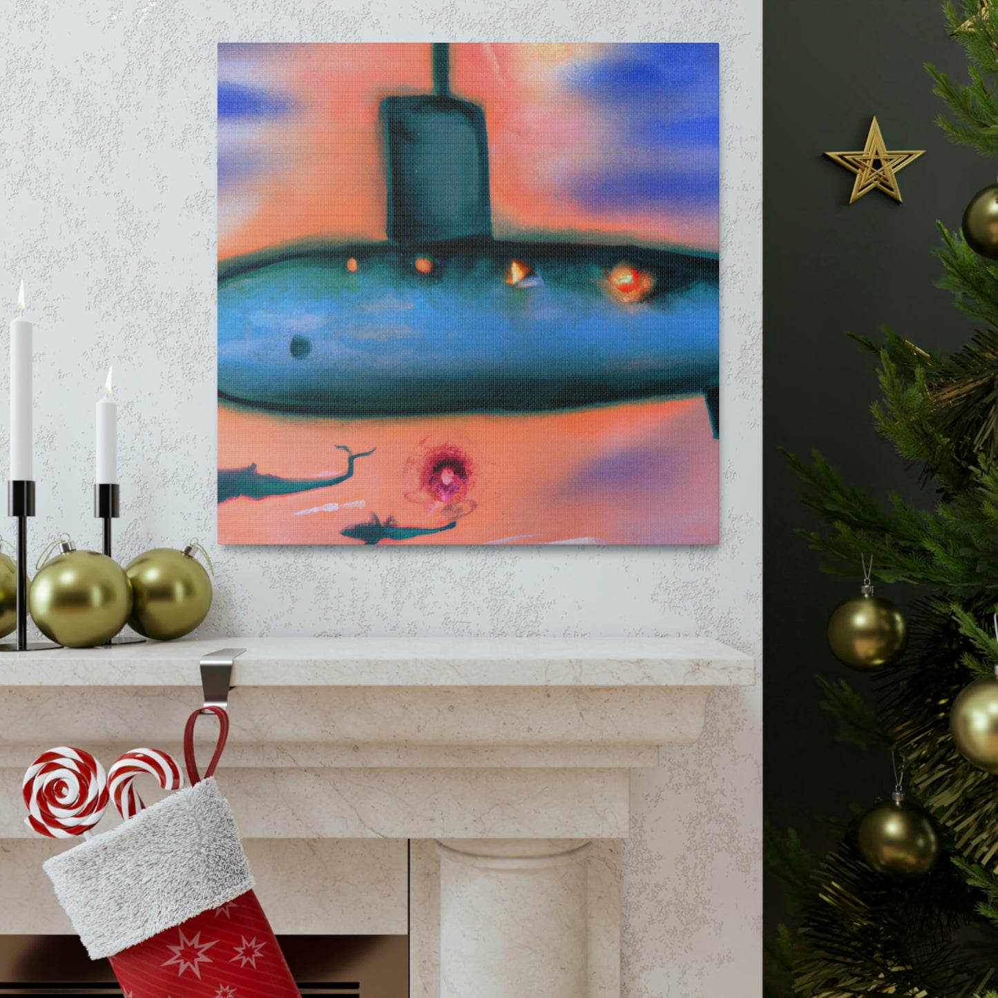 "Submarine in Expressionism" - Canvas